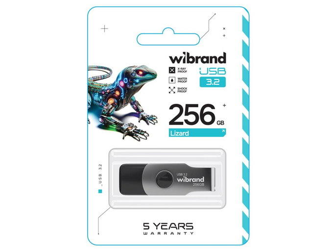 USB Flash 3.2 Wibrand Gen1 Lizard 256GB black