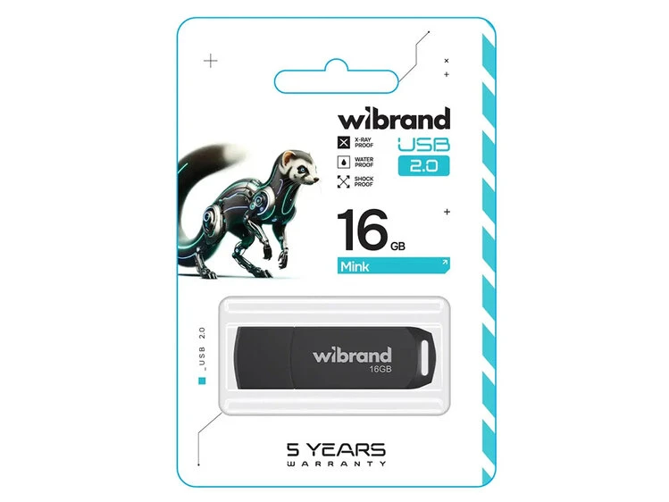 USB Flash 2.0 Wibrand Mink 16Gb black