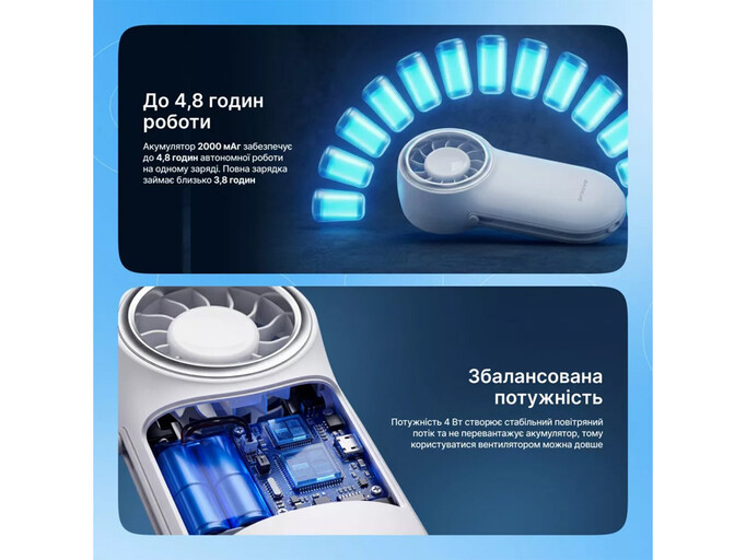 Портативний вентилятор Proove Wing white