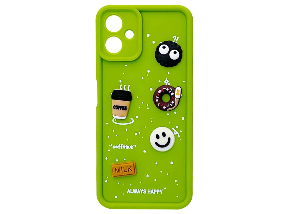 TPU 3D Toys Coffee Camera Samsung A06 green