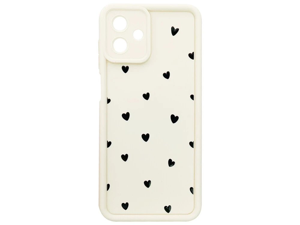 TPU Hearts Black Camera Samsung A07 vanilla