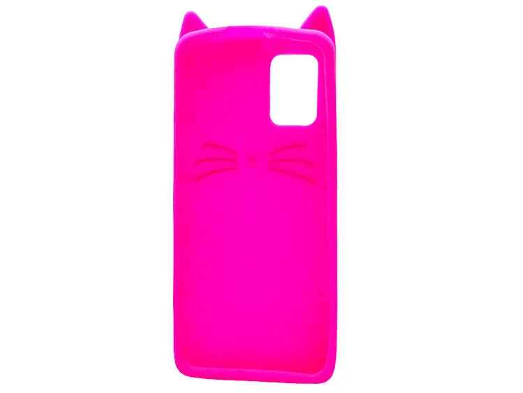 3D КОТ Samsung A41 Ярко-розовый