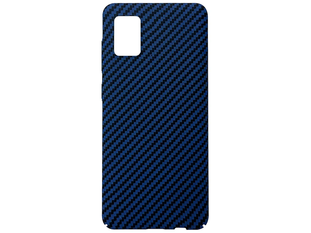 Plastic Carbon Case Samsung A31 blue