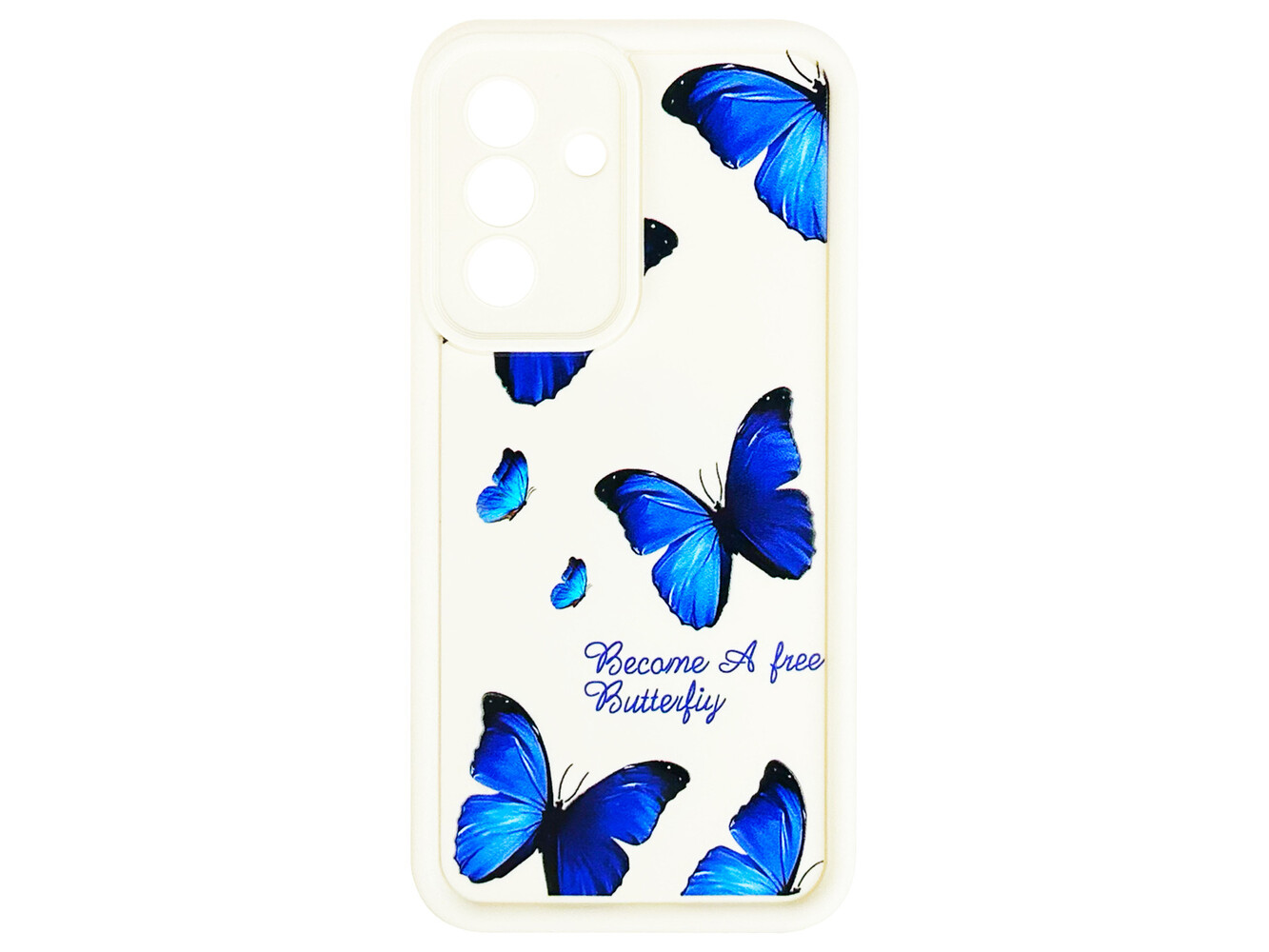 TPU Butterflies Blue Camera Samsung A26 vanilla