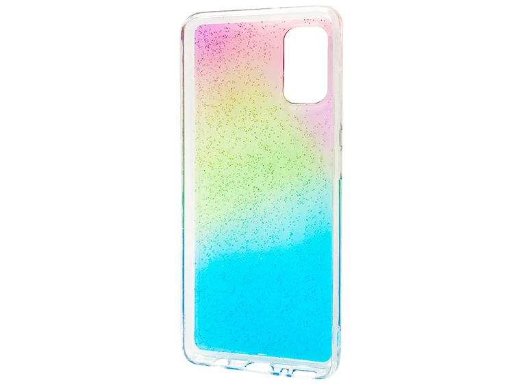 WAVE Конфетти Samsung A41 прозрачный радужный