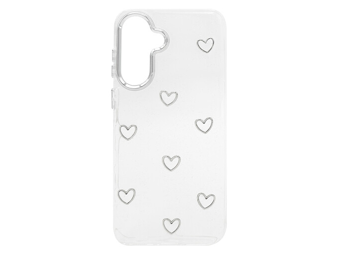 Накладка Золотий Пил 3D Metal Frame Samsung A56 hearts clear