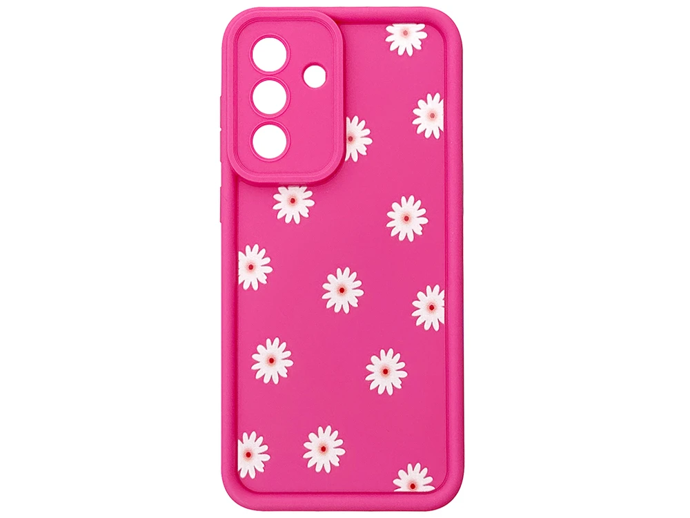 TPU Flowers artificial Camera Samsung A56 pink