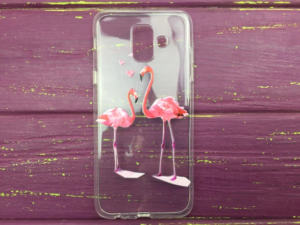Силікон Samsung A6(18) two flamingos