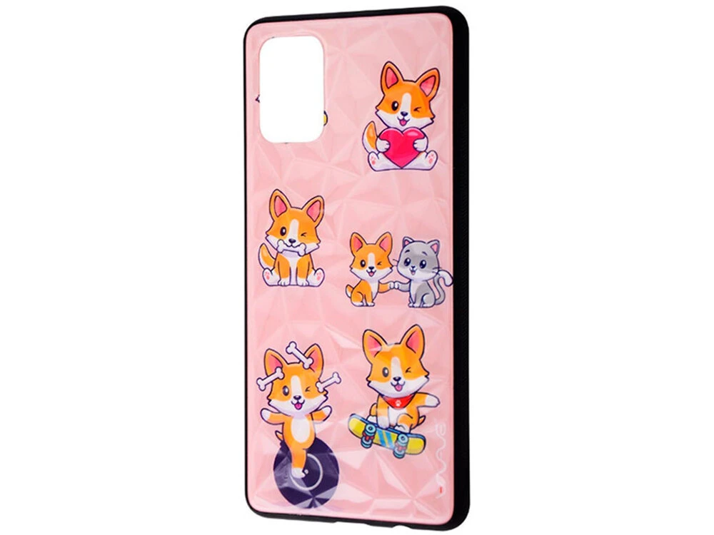 WAVE Majesty Samsung A71 playful corgi/light pink