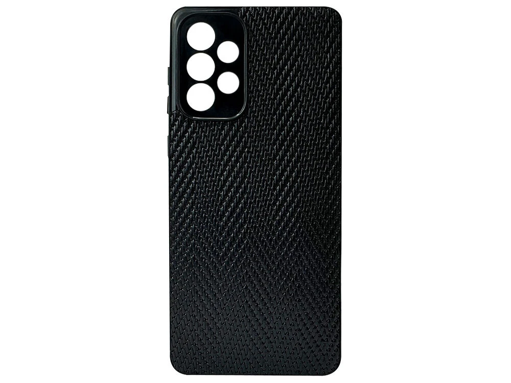 Накладка Leather Weaving Samsung A73 black