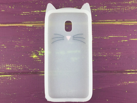 3D КОТ Samsung J330 Белый