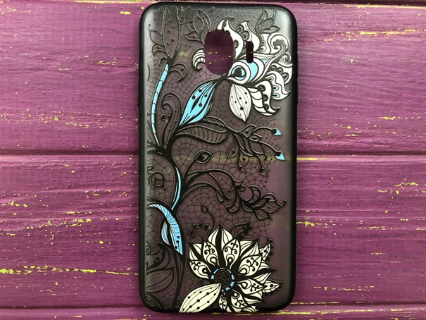 Rock Tatoo Samsung J4(18) Голуб.цветы