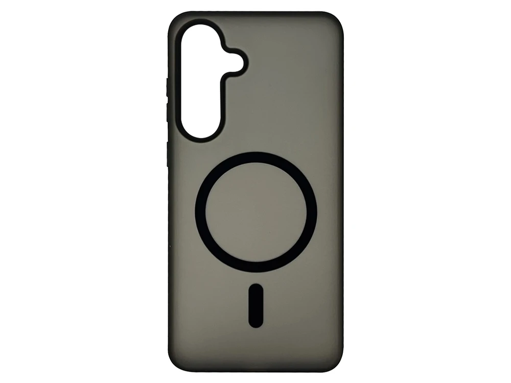 Накладка Silicone Matt MagSafe Samsung S25 FE black