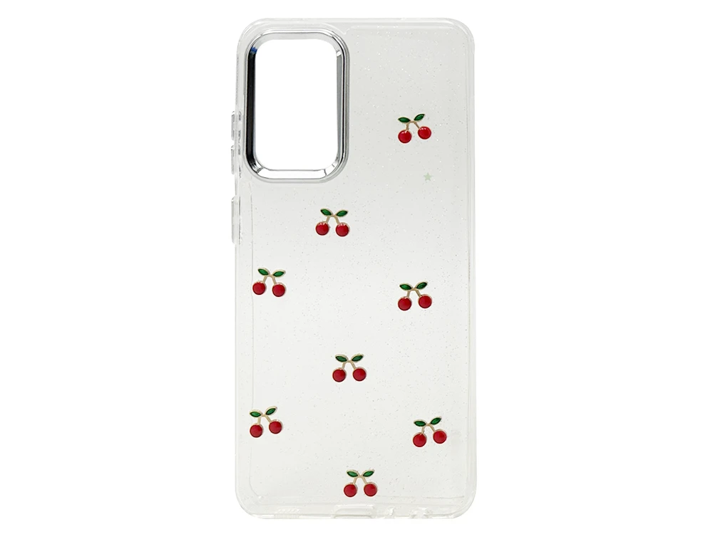 Накладка Золотий Пил 3D Metal Frame Samsung A52/A52s cherry clear