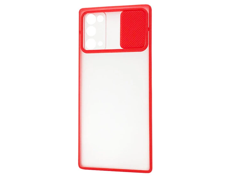 Матовый чехол с защитой камеры для Samsung Note 20 красный
