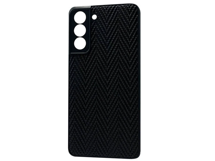 Накладка Leather Weaving Samsung S21 FE black
