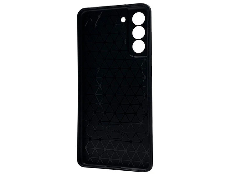 Накладка Leather Weaving Samsung S21 FE black