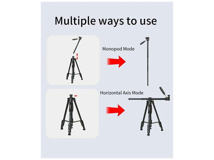 ШТАТИВ 2in1 Jmary КР-2274 1,67m черный