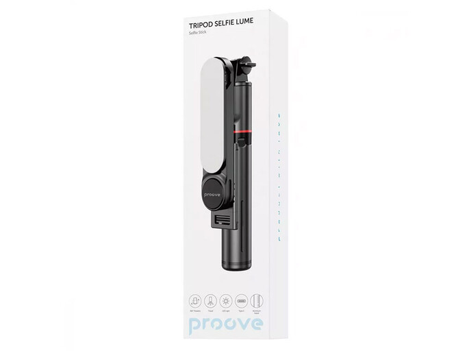 Монопод-трипод Proove Selfie Lume (1,1 m) black