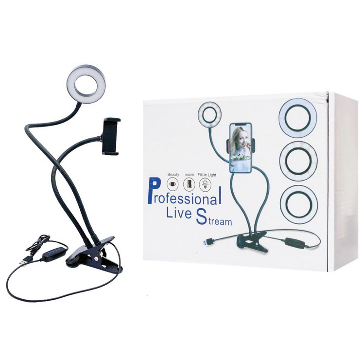 Светодиодная стойка USB 2в1 черная