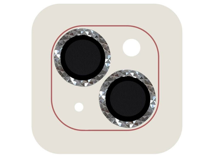 Скло захисне для камери Metal Shine iPhone 15/15+ silver