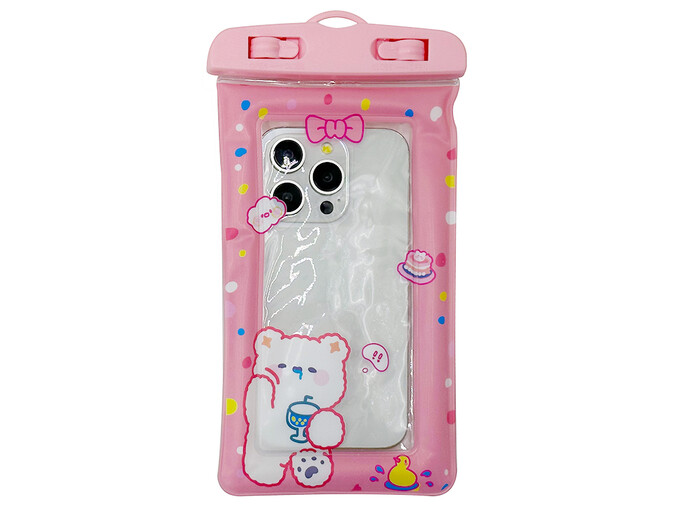 Чохол Водонепроникний 6.5 Teddy bear pink