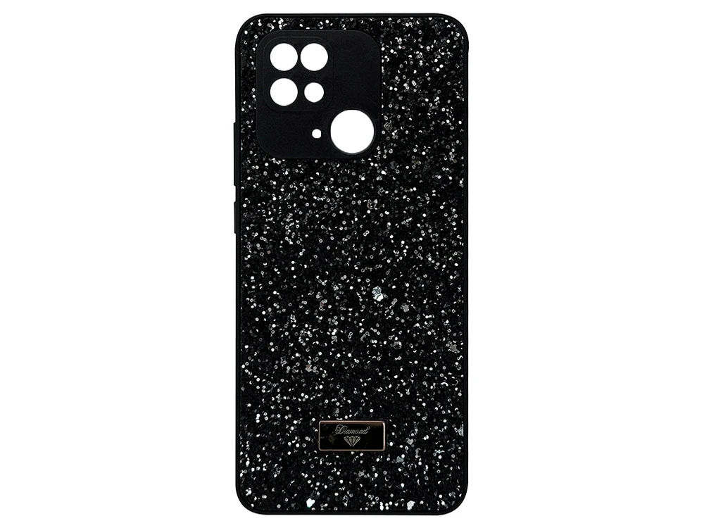 Накладка Level Shining Diamond Redmi 10C/Poco C40 black