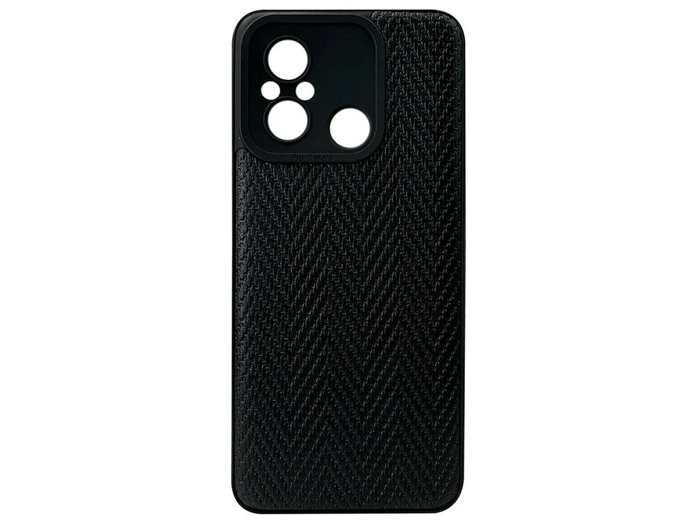 Накладка Leather Weaving Redmi 12C черный