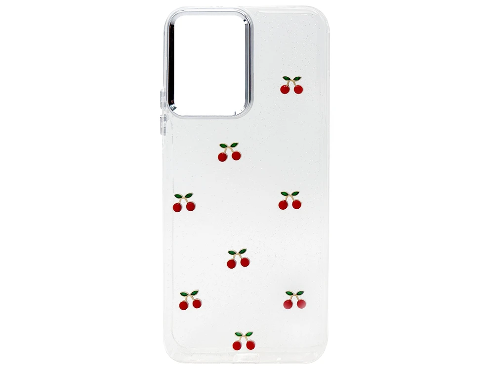 Накладка Золотий Пил 3D Metal Frame Redmi 12 cherry clear