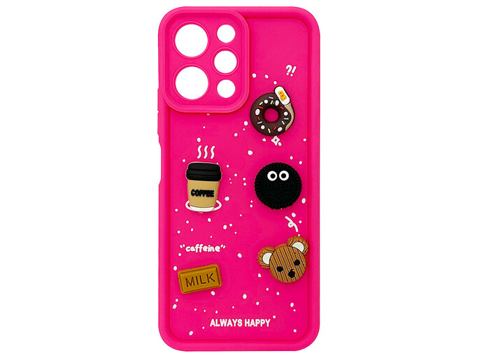 TPU 3D Игрушки Камера Redmi 12 розовый