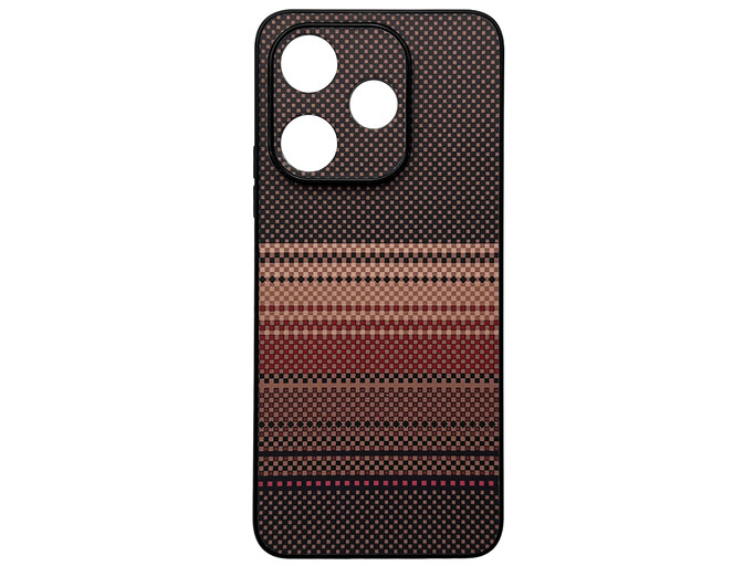 Накладка Elite Carbonique Redmi 13/Poco M6 beige/red/black