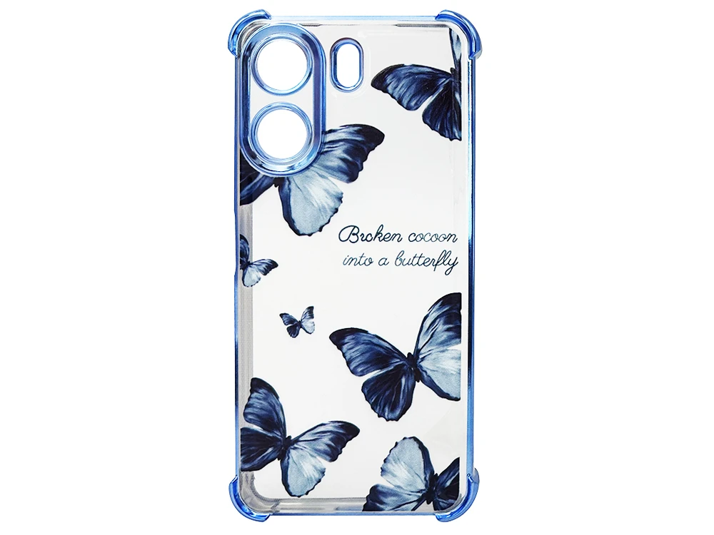 Ультрабронь силікон Print Redmi 13C/Poco C65 butterflies blue