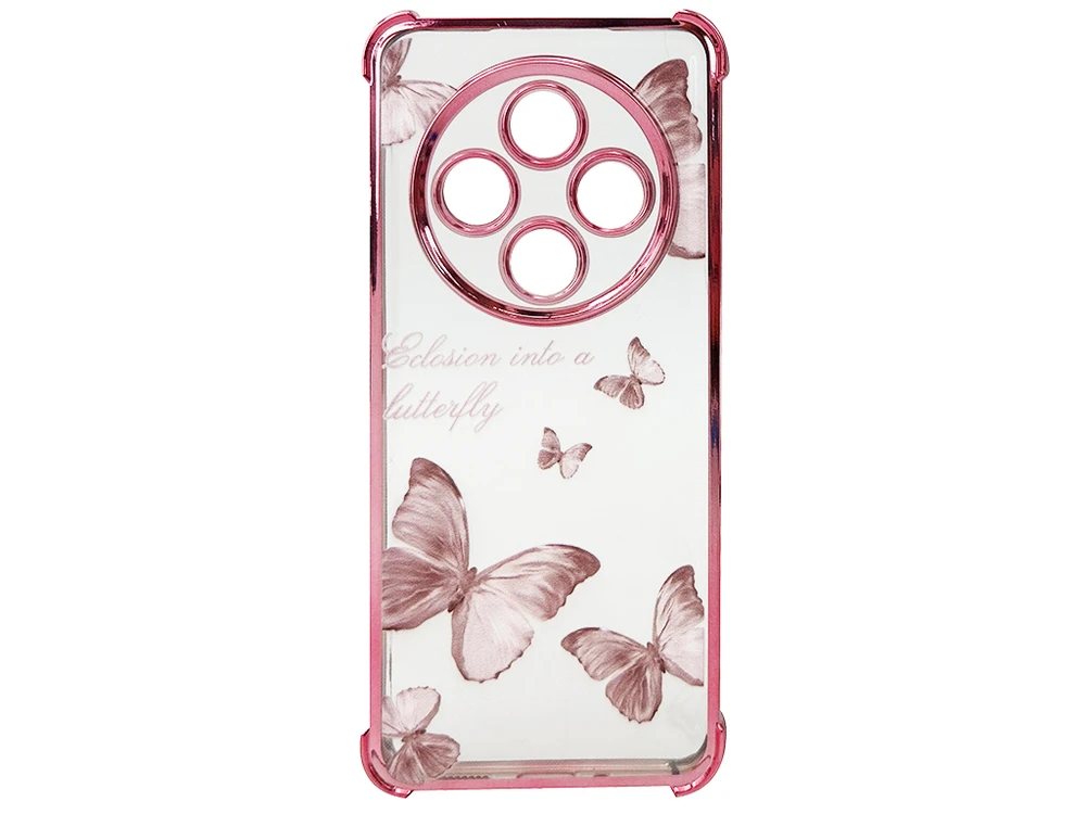 Ультрабронь силікон Print Redmi 14C/A4/Poco C75 butterflies pink