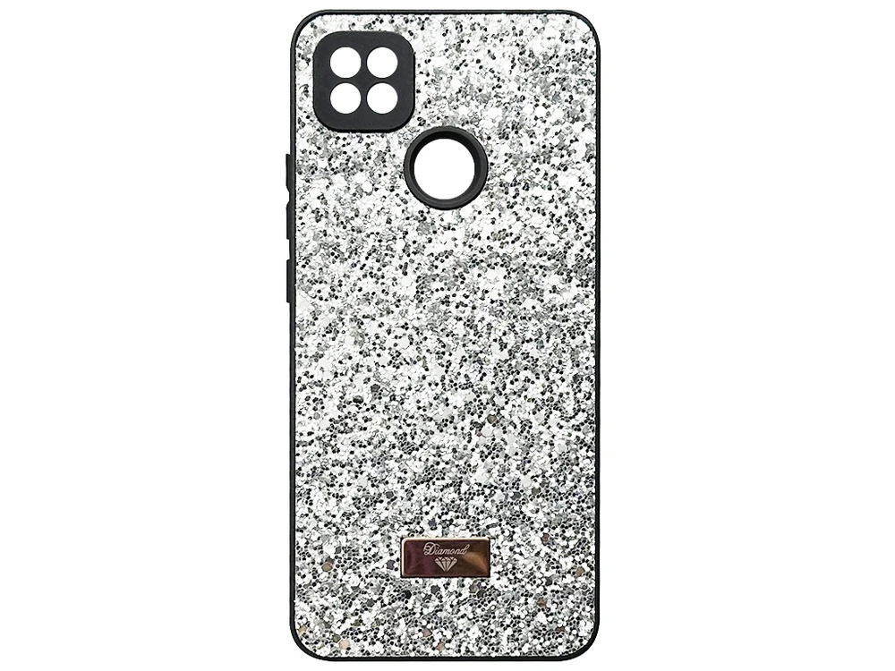 Накладка Level Shining Diamond Redmi 9C/10A silver
