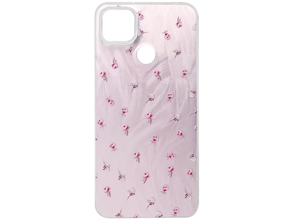 Накладка Paint Stroke Flowers Redmi 9C/10A pink
