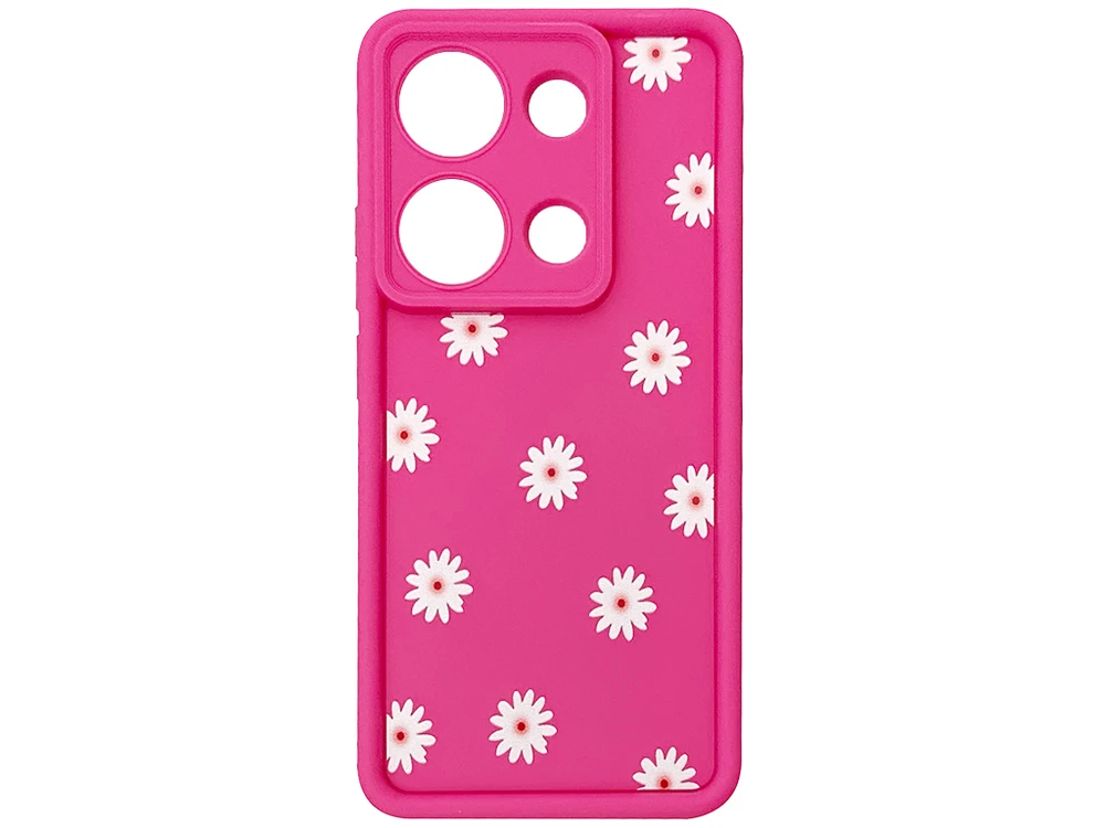 TPU Flowers artificial Camera Redmi Note 13 Pro 4G/Poco M6 Pro 4G/Redmi Note 14S pink