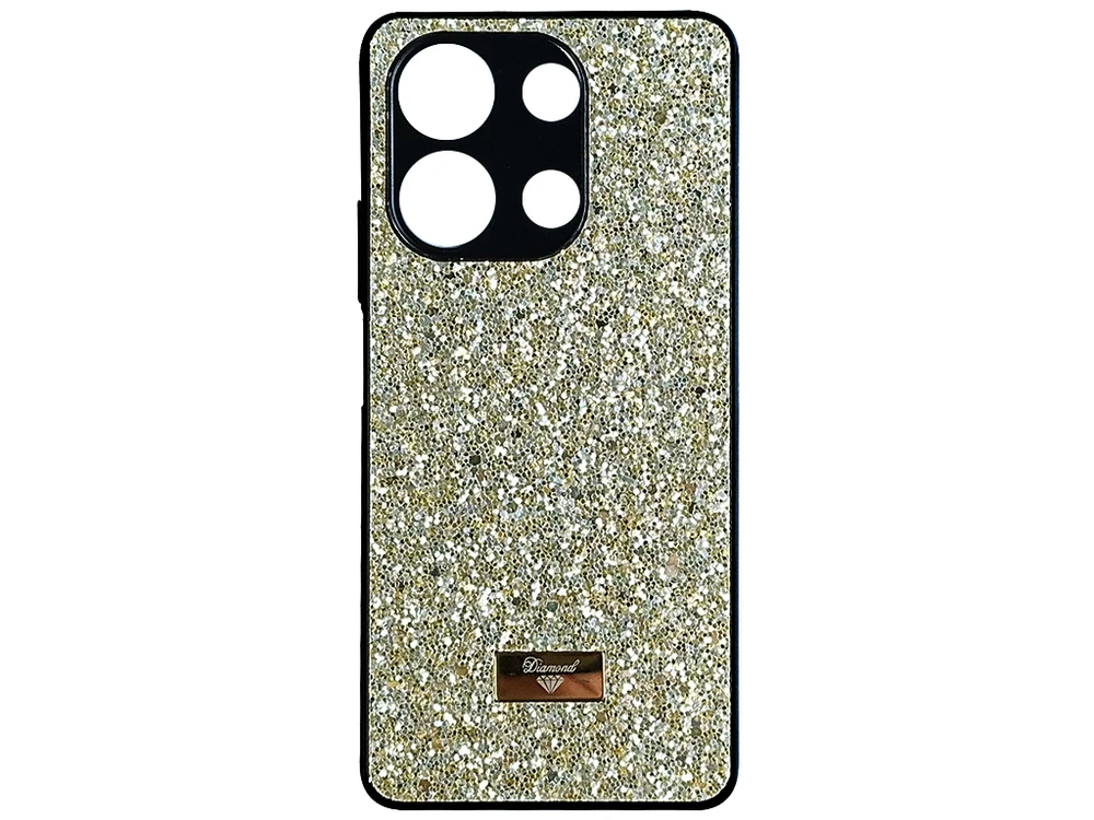 Накладка Level Shining Diamond Redmi Note 13 gold