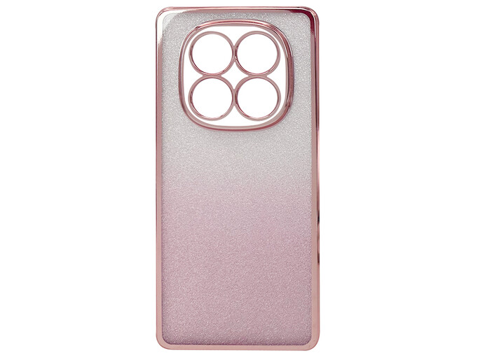 Накладка Ombre Glitter Redmi Note 14 Pro rose gold