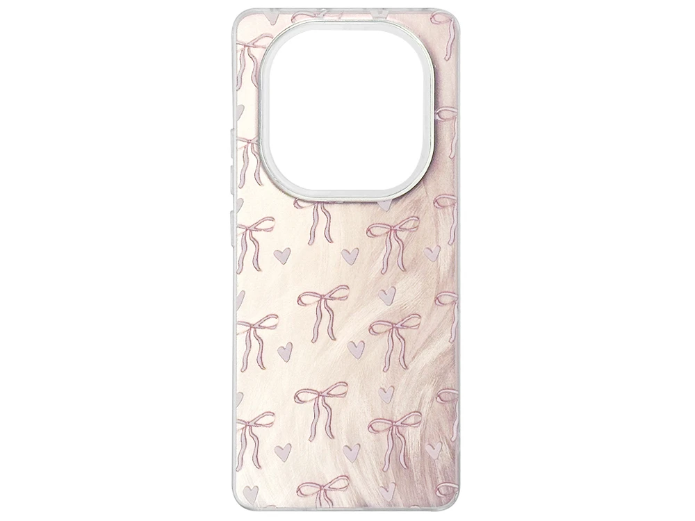 Накладка Paint Stroke Pink Bows Redmi Note 14 Pro 4G pink