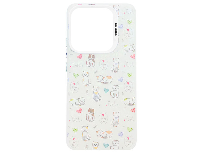 Накладка So Cool Print Glitter Shell Redmi Note 14 love cat