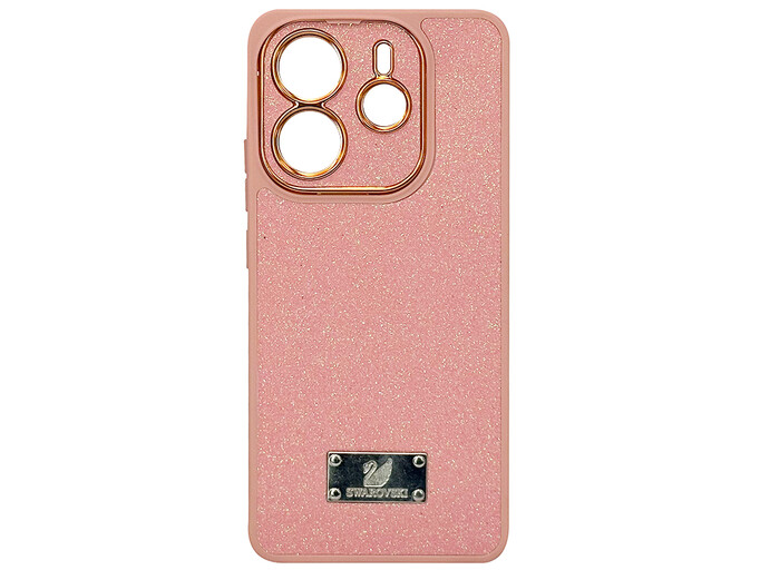 Накладка Sand Swarovski Camera Redmi Note 14 pink
