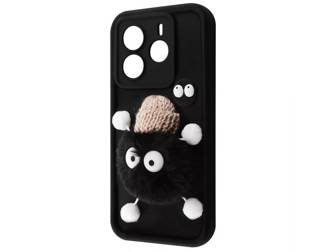 TPU 3D Fluffy Toy Camera Redmi Note 14 black
