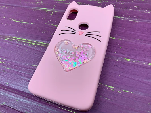 3D КОШКА Любов Mi6X/ Mi A2 Пудра