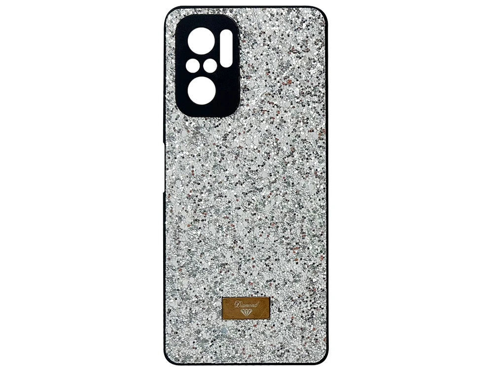 Накладка Level Shining Diamond Redmi Note 10/10s/Poco M5s silver
