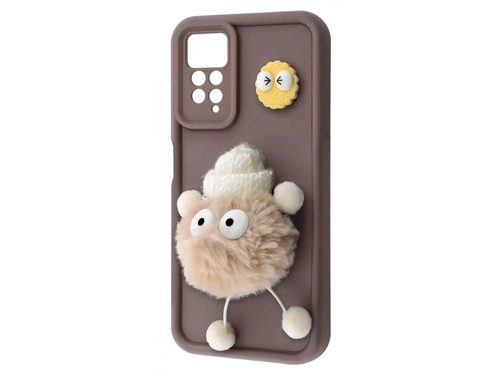 TPU 3D Fluffy Toy Camera Redmi Note 11 Pro/Note 11 Pro 5G/Note 12 Pro brown