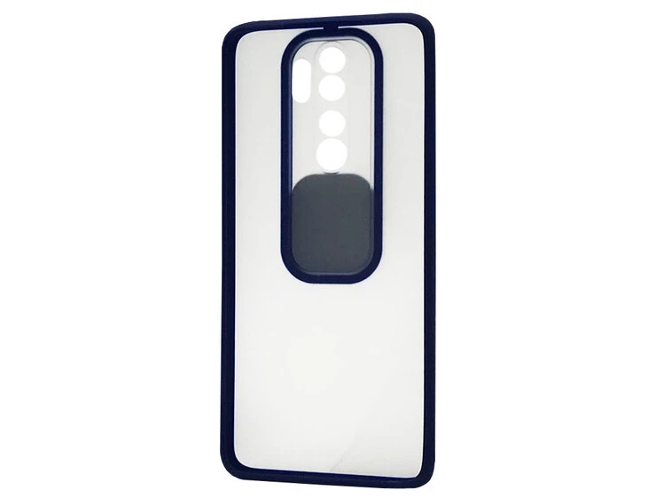 Матовый чехол с защитой камеры для Redmi Note 8 Pro синий
