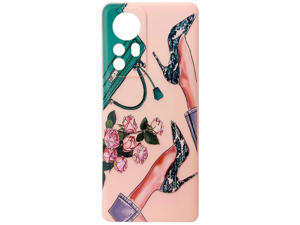 Накладка силикон+PC Xiaomi 12 pro fashion pink