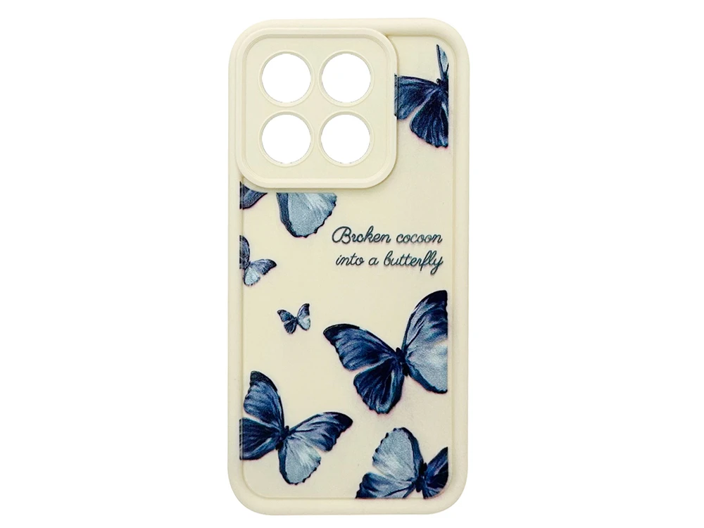 TPU Butterflies Blue Camera Xiaomi 15T vanilla