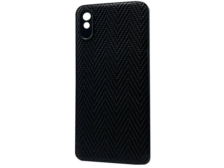 Накладка Leather Weaving Redmi 9A black