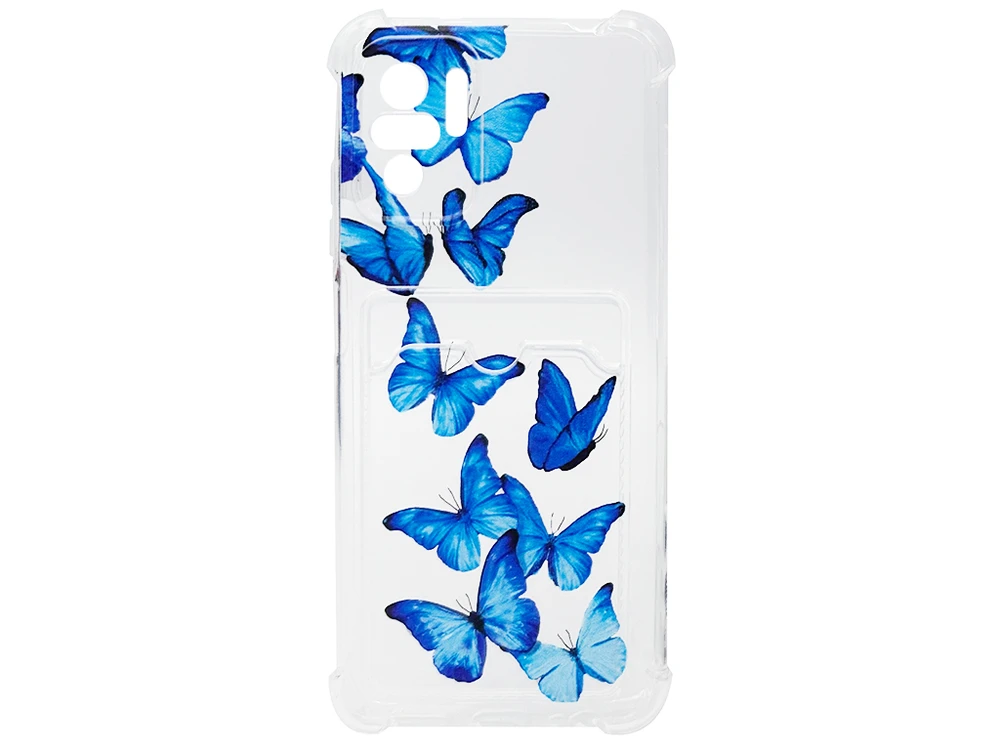 Ультрабронь CARD CASE Print Redmi Note 10/10s/Poco M5s blue butterflies